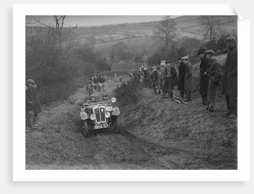 Austin 7 Grasshopper of WH Scriven competing in the MG Car Club Midland Centre Trial, 1938 by Bill Brunell