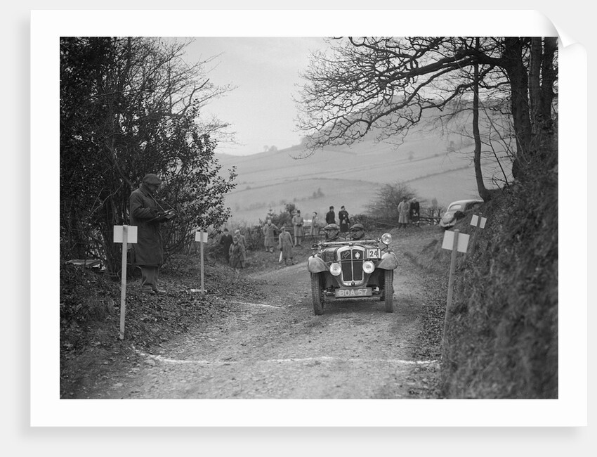 Austin 7 Grasshopper of WH Scriven competing in the MG Car Club Midland Centre Trial, 1938 by Bill Brunell