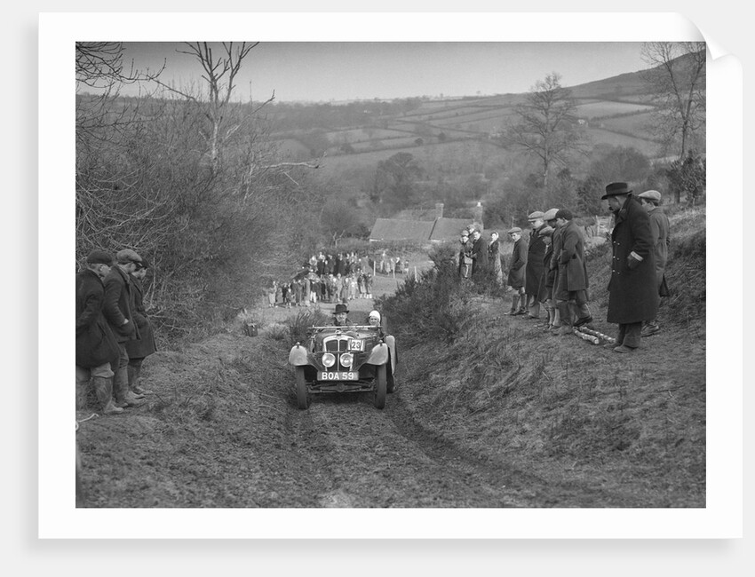 Austin 7 Grasshopper of Alf Langley competing at the MG Car Club Midland Centre Trial, 1938 by Bill Brunell
