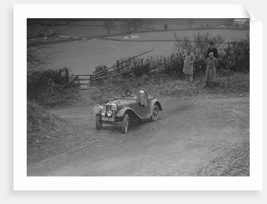 Austin 7 Grasshopper of Alf Langley competing at the MG Car Club Midland Centre Trial, 1938 by Bill Brunell