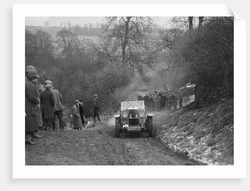Alvis 12/60 of A Powys-Lybbe competing in the Sunbac Colmore Trial, Gloucestershire, 1933 by Bill Brunell