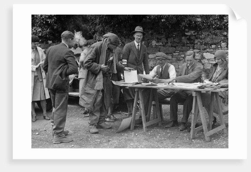 Brighton  and Hove Motor Club Brighton-Beer Trial, Countess Wear Hotel, Exeter, Devon, 1930 by Bill Brunell
