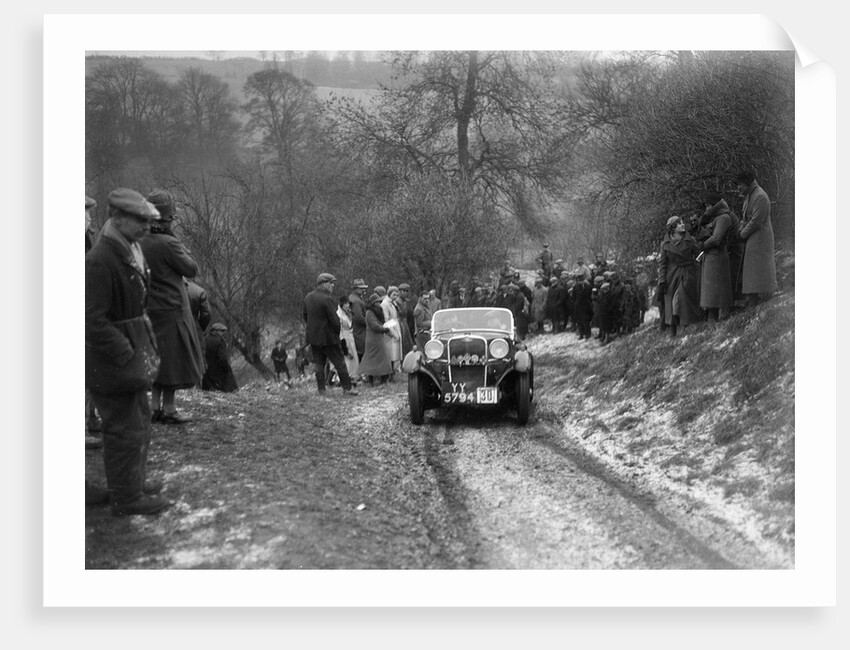 Singer of W Writer competing at the Sunbac Colmore Trial, Gloucestershire, 1933 by Bill Brunell
