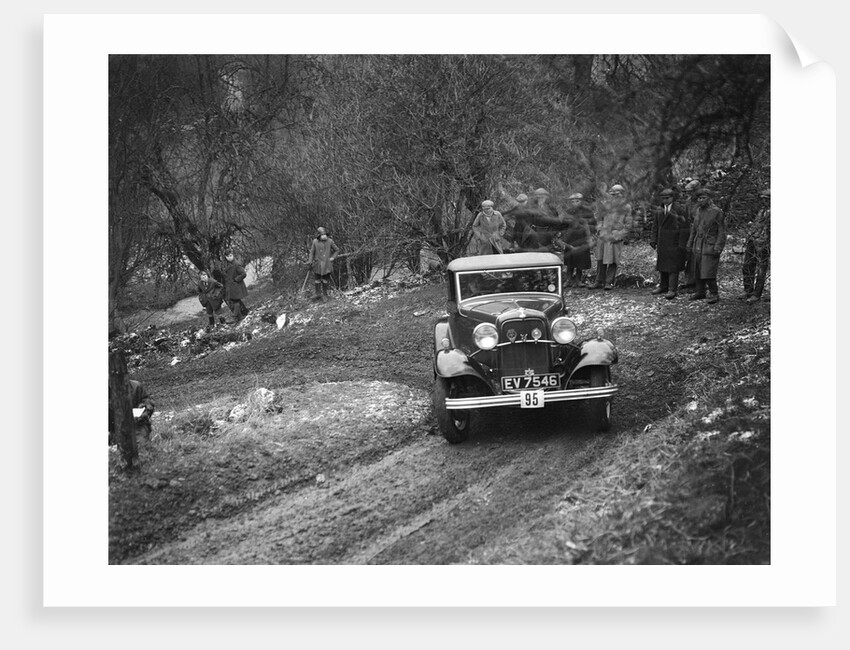 Ford V8 open tourer of H Hillcoat competing in the Sunbac Colmore Trial, Gloucestershire, 1933 by Bill Brunell