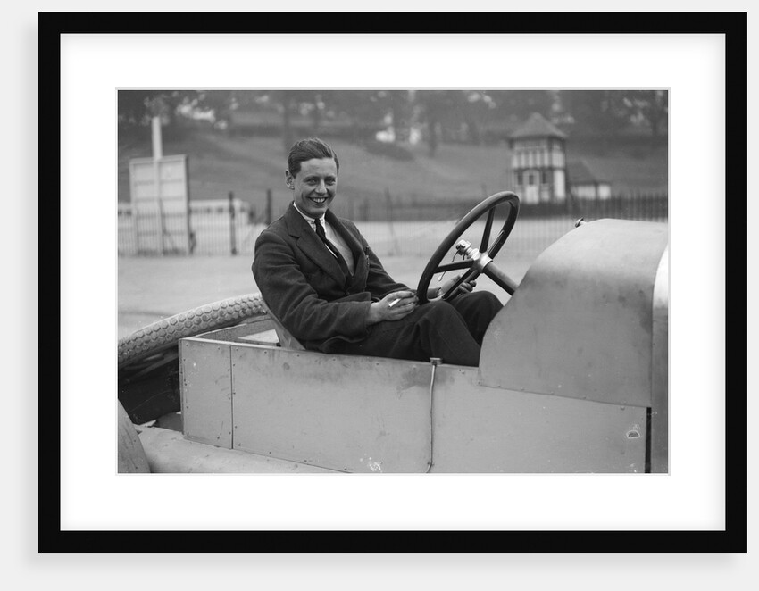 Bertie Kensington Moir in an Aston Martin crude test body, Brooklands, c1921 by Bill Brunell