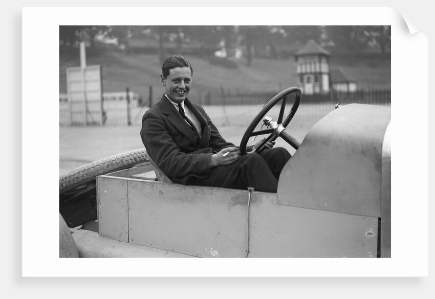 Bertie Kensington Moir in an Aston Martin crude test body, Brooklands, c1921 by Bill Brunell
