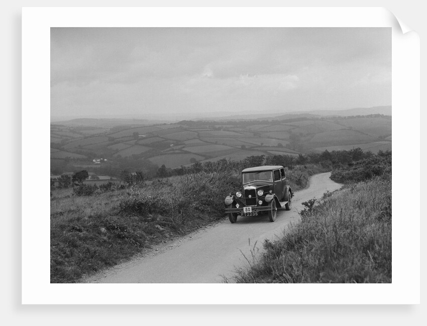 Riley Monaco saloon of VJ Fishleigh competing in the MCC Torquay Rally, 1938 by Bill Brunell