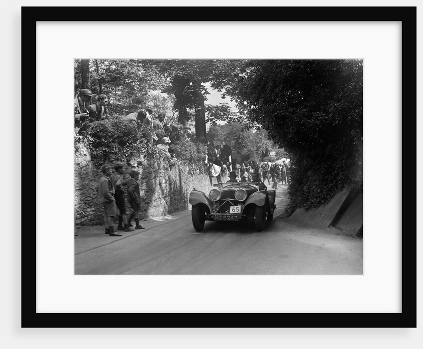 Jaguar SS100 of HE Bradley competing in the MCC Torquay Rally, 1938 by Bill Brunell