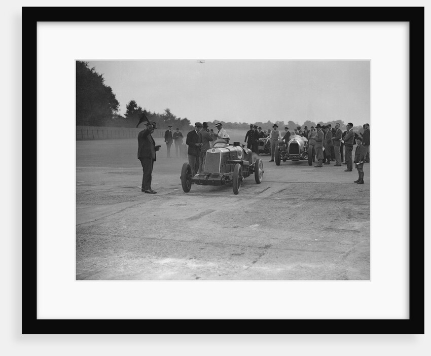 Lea-Francis, Delage and Bentley at a Surbiton Motor Club race meeting, Brooklands, Surrey, 1928 by Bill Brunell
