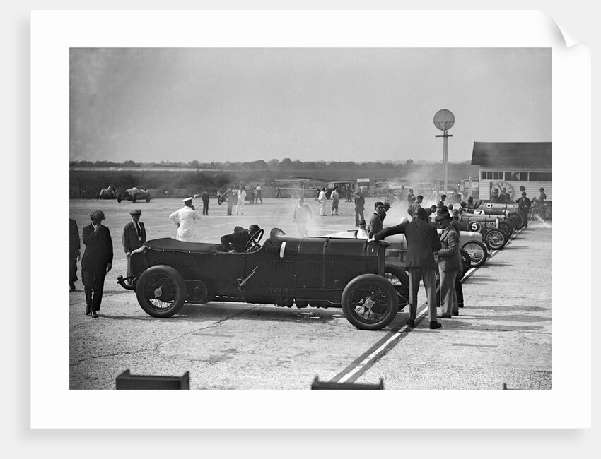 21.5 litre Benz of GK Clowes at a Surbiton Motor Club race meeting, Brooklands, Surrey, 1928 by Bill Brunell