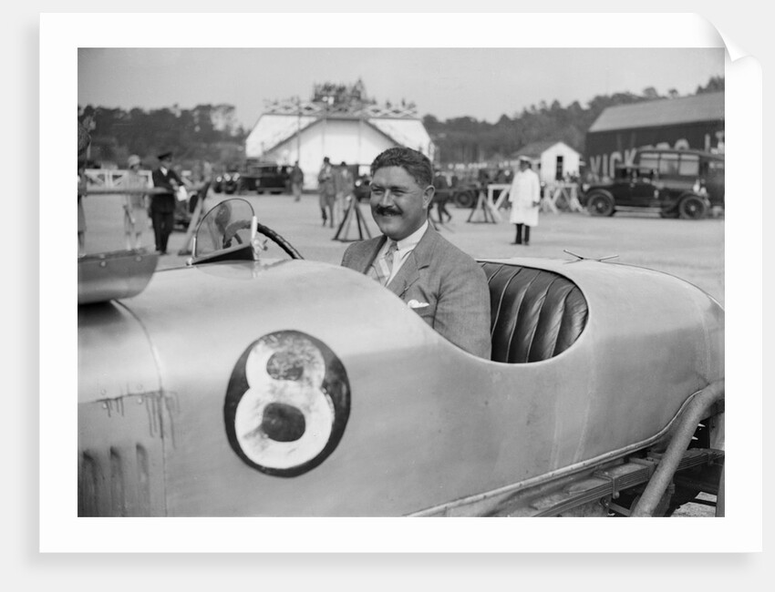 Tiny Scholefield with his Buick at a Surbiton Motor Club race meeting, Brooklands, Surrey, 1928 by Bill Brunell
