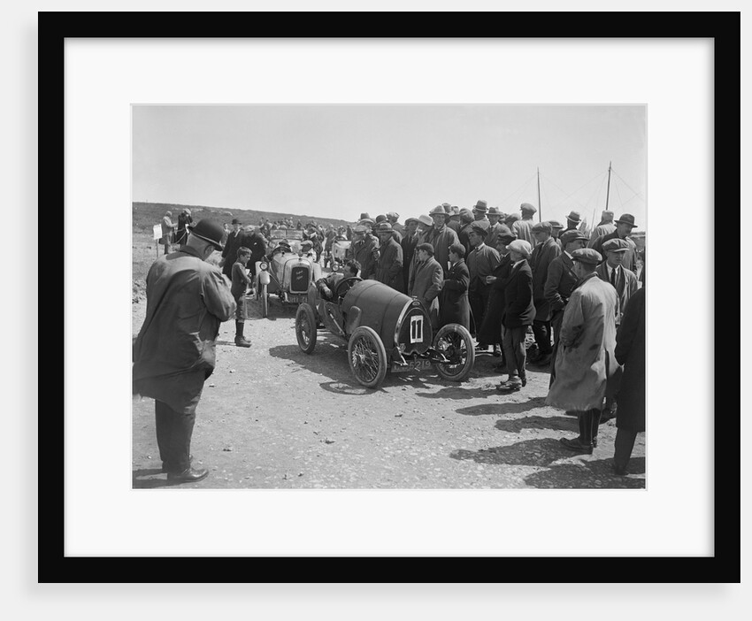Raymond Mays' Bugatti Brescia and JS Chance's Enfield Allday, Porthcawl Speed Trials, Wales, 1922 by Bill Brunell