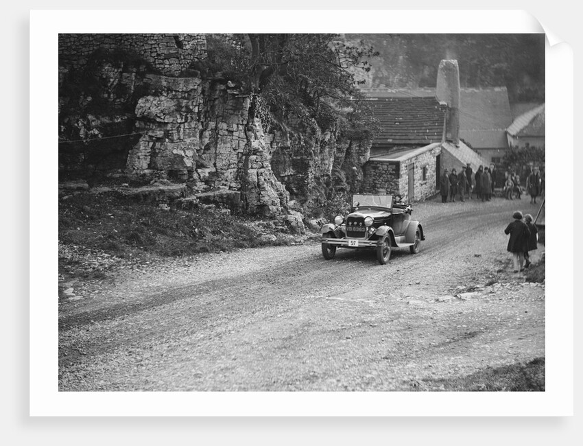 Ford Model A of FH Grain competing in the MCC Sporting Trial, Litton Slack, Derbyshire, 1930 by Bill Brunell