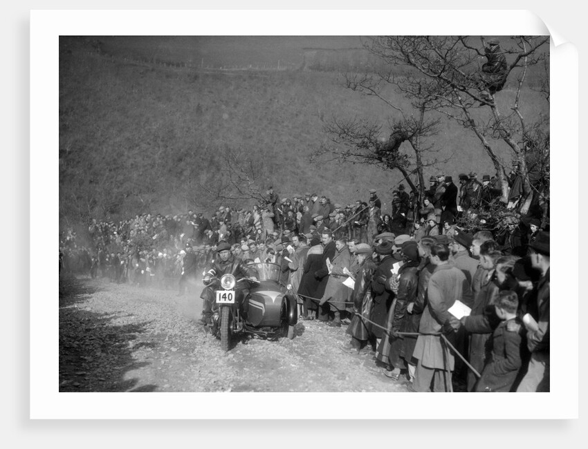 748 cc BSA and sidecar of HJ Finden at the MCC Lands End Trial, Beggars Roost, Devon, 1936 by Bill Brunell