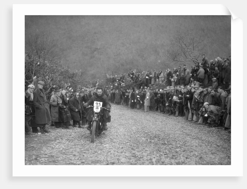 498 cc Ariel of JA Haywood competing in the MCC Lands End Trial, Beggars Roost, Devon, 1936 by Bill Brunell