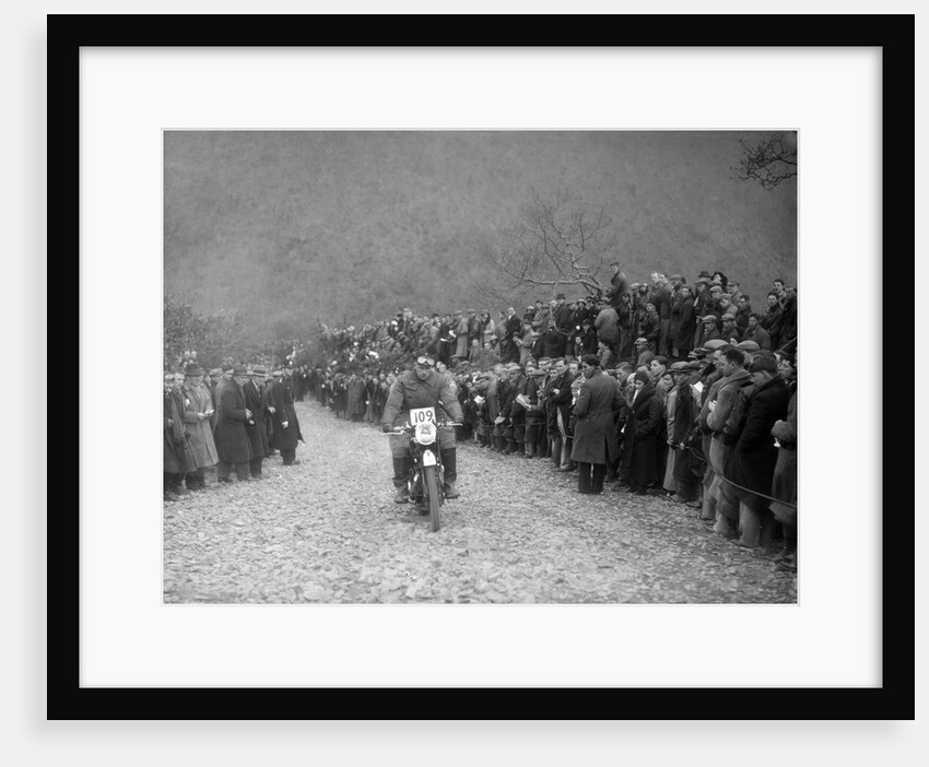347 cc AJS of RW Cassam competing in the MCC Lands End Trial, Beggars Roost, Devon, 1936 by Bill Brunell