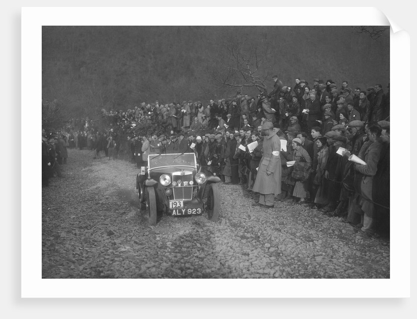 MG J2 of WH Edwards competing in the MCC Lands End Trial, Beggars Roost, Devon, 1936 by Bill Brunell