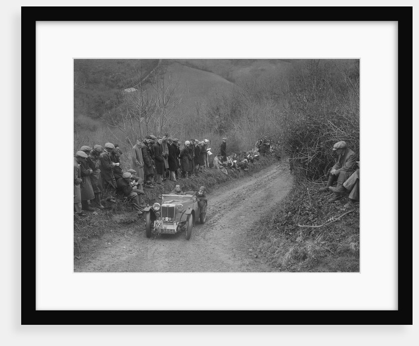 MG PA of Jack Bastock of the Cream Cracker Team competing in the MCC Lands End Trial, 1935 by Bill Brunell
