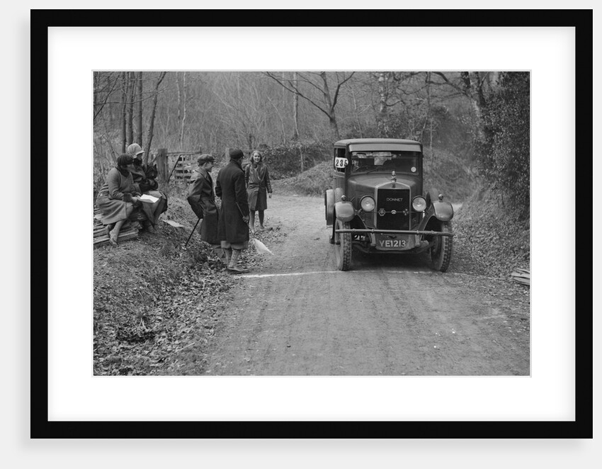 Kittu Brunell watching a Donnet competing in the Sunbeam Motor Car Club Bognor Trial, 1929 by Bill Brunell