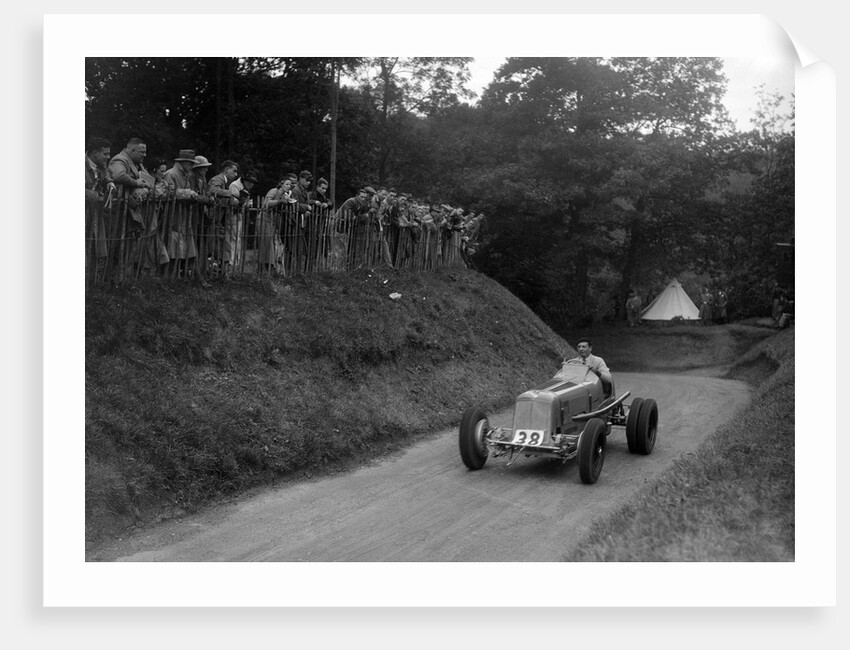 ERA of Raymond Mays competing in the Shelsley Walsh Hillclimb, Worcestershire, 1935 by Bill Brunell