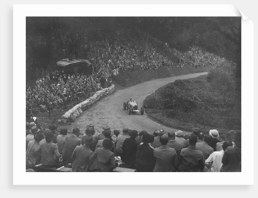Bugatti Type 51 competing in the Shelsley Walsh Hillclimb, Worcestershire, 1935 by Bill Brunell