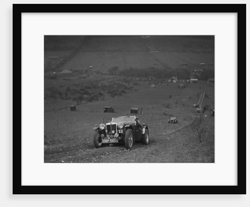 MG TA competing in the London Motor Club Coventry Cup Trial, Knatts Hill, Kent, 1938 by Bill Brunell