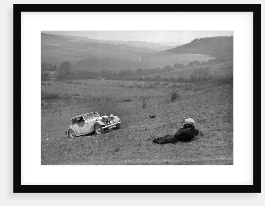 Riley 16 competing in the London Motor Club Coventry Cup Trial, Knatts Hill, Kent, 1938 by Bill Brunell