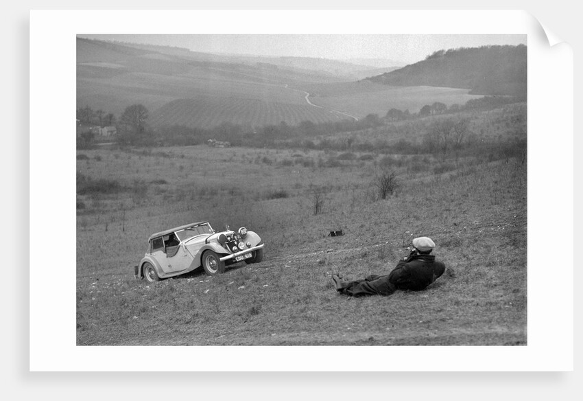 Riley 16 competing in the London Motor Club Coventry Cup Trial, Knatts Hill, Kent, 1938 by Bill Brunell