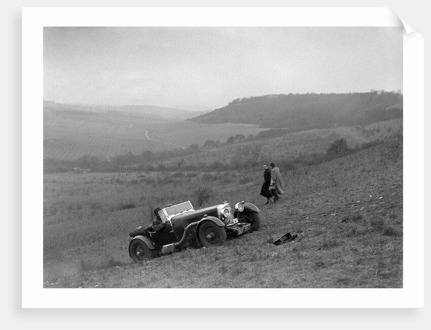 Aston Martin competing in the London Motor Club Coventry Cup Trial, Knatts Hill, Kent, 1938 by Bill Brunell