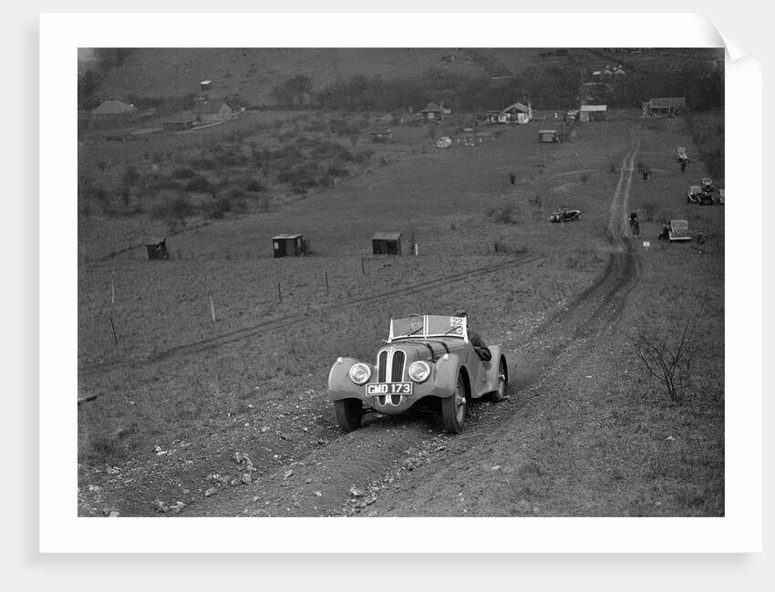 Frazer-Nash BMW 328 of H Wood at the London Motor Club Coventry Cup Trial, Knatts Hill, Kent, 1938 by Bill Brunell