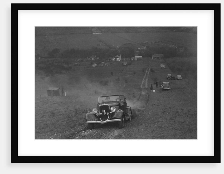 Ford V8 competing in the London Motor Club Coventry Cup Trial, Knatts Hill, Kent, 1938 by Bill Brunell