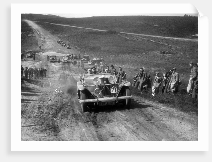 Talbot 105 competing in a motoring trial, Bagshot Heath, Surrey, 1930s by Bill Brunell