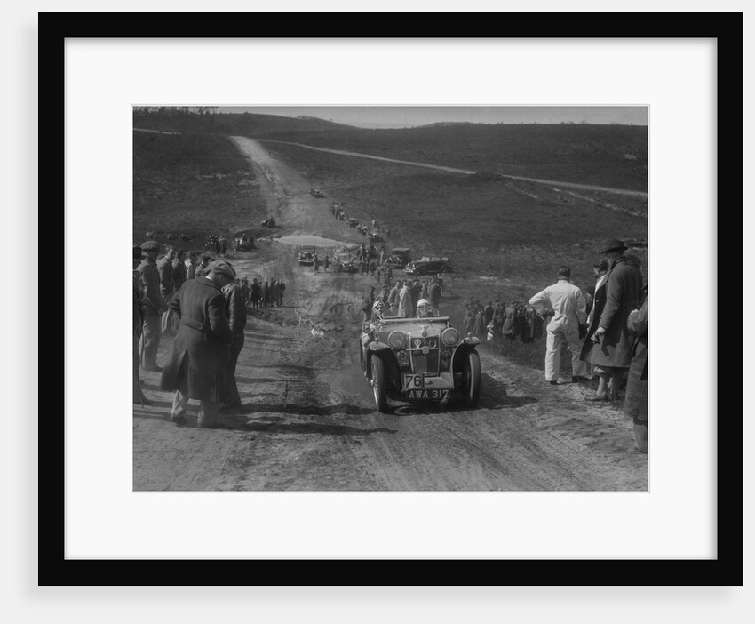 1934 MG PA competing in a motoring trial, Bagshot Heath, Surrey, 1930s by Bill Brunell