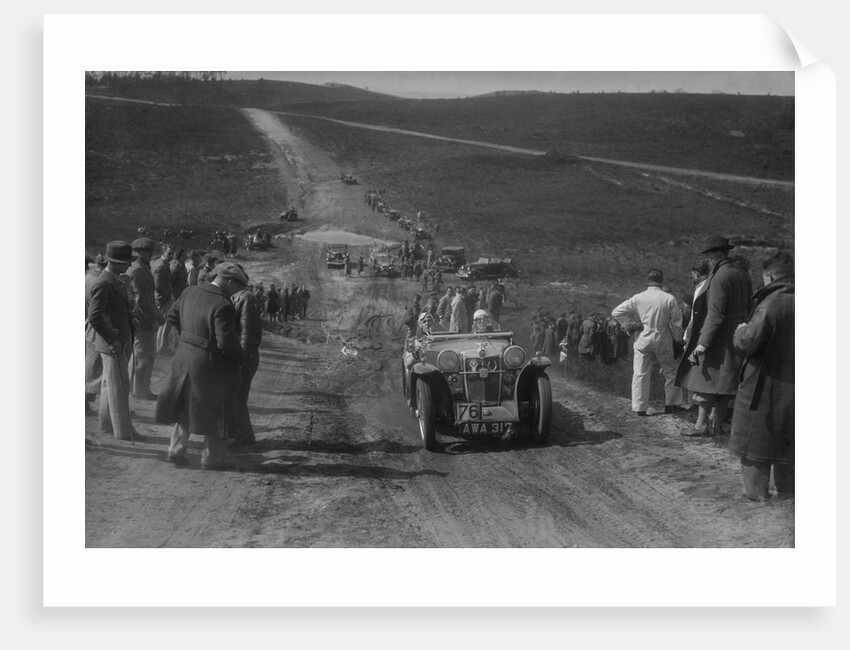 1934 MG PA competing in a motoring trial, Bagshot Heath, Surrey, 1930s by Bill Brunell
