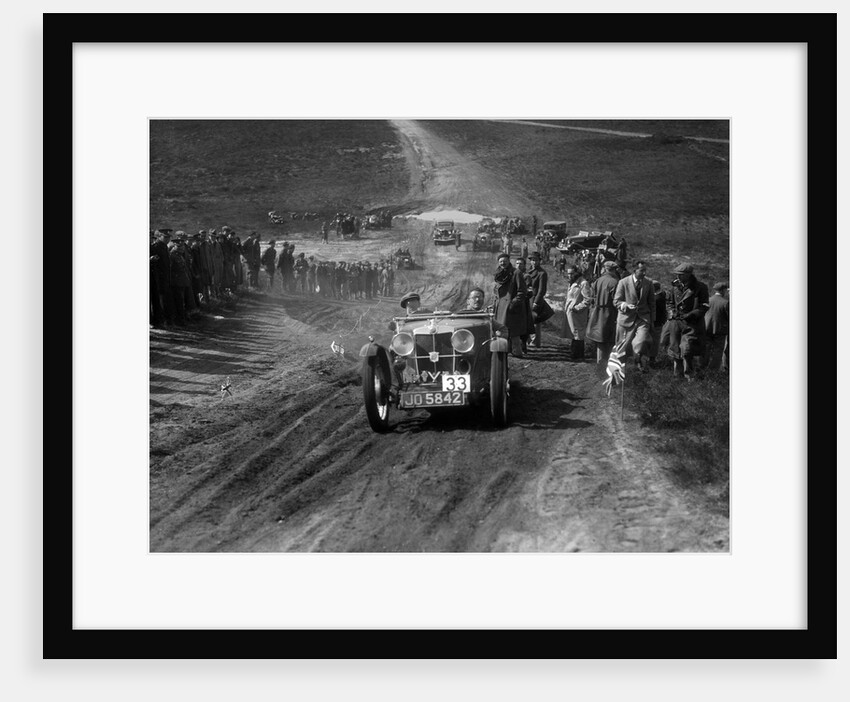1932 MG J2 competing in a motoring trial, Bagshot Heath, Surrey, 1930s by Bill Brunell