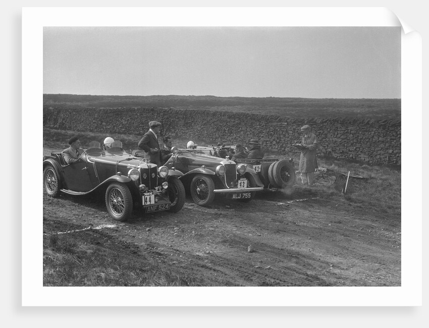 Two MG Magnettes and a Hillman Aero Minx at the Sunbac Inter-Club Team Trial, 1935 by Bill Brunell