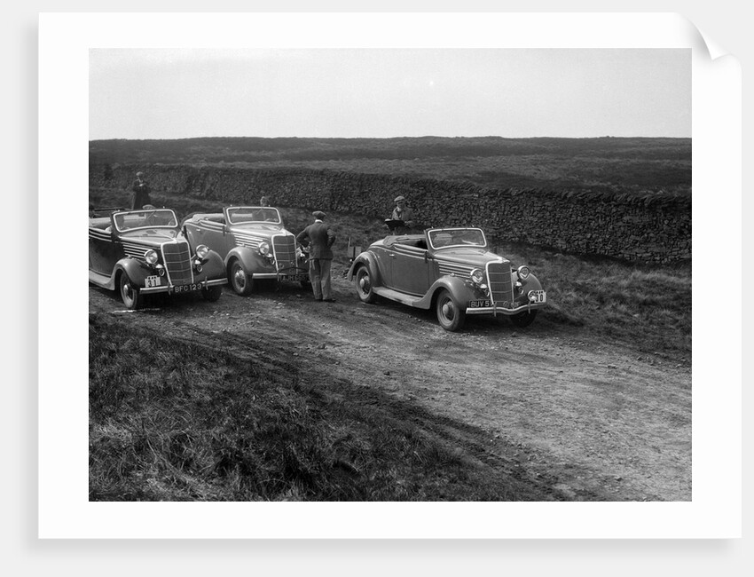 Three Ford V8s at the Sunbac Inter-Club Team Trial, 1935 by Bill Brunell