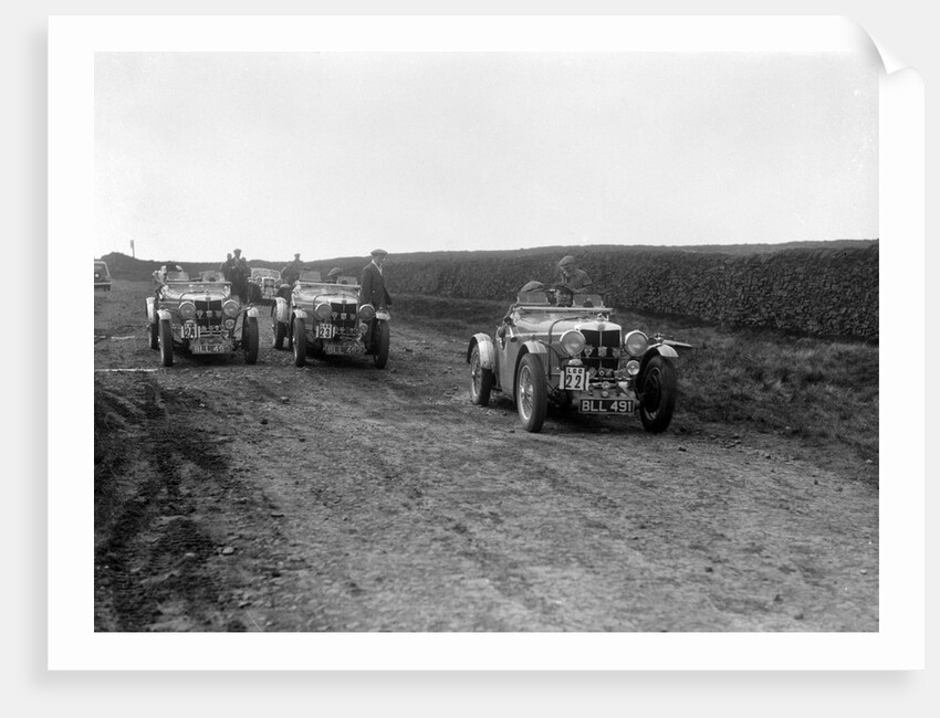 MG NA Magnettes of Doreen and Denis Evans at the Sunbac Inter-Club Team Trial, 1935 by Bill Brunell