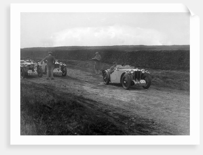 Cream Cracker Team MG PAs of Maurice Toulmin and Jack Bastock, Sunbac Inter-Club Team Trial, 1935 by Bill Brunell