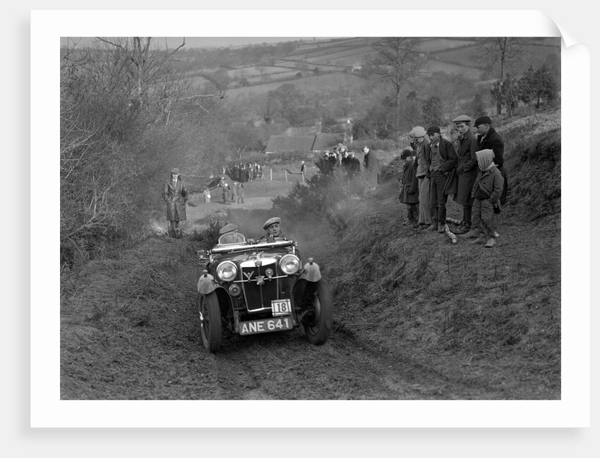 MG PA of JH Clent competing in the MG Car Club Midland Centre Trial, 1938 by Bill Brunell