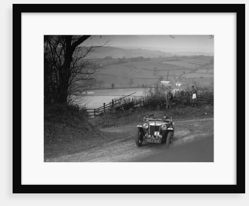 MG TA of JL Lutwyche competing in the MG Car Club Midland Centre Trial, 1938 by Bill Brunell