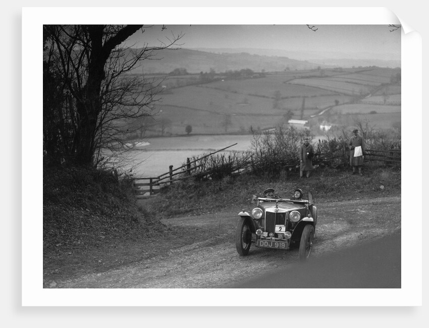 MG TA of JL Lutwyche competing in the MG Car Club Midland Centre Trial, 1938 by Bill Brunell
