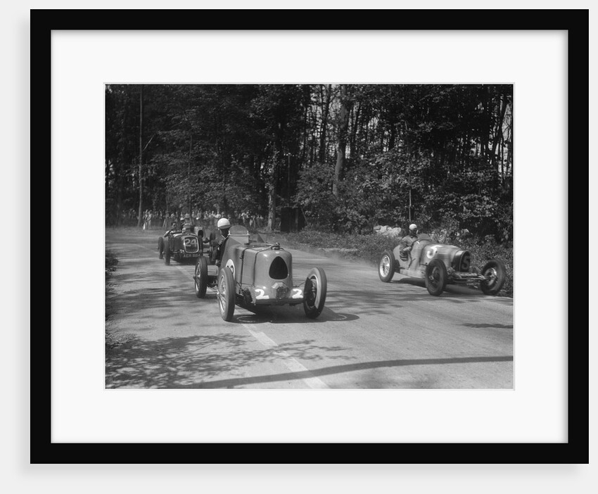 MG Magnette, Bugatti Type 37A and Alta, Donington Park Race Meeting, Leicestershire, 1935 by Bill Brunell