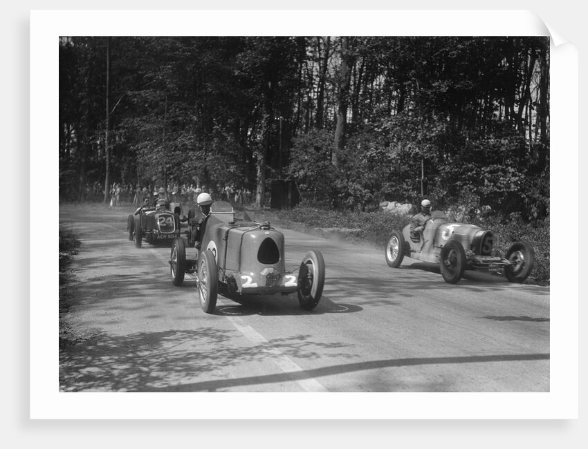 MG Magnette, Bugatti Type 37A and Alta, Donington Park Race Meeting, Leicestershire, 1935 by Bill Brunell