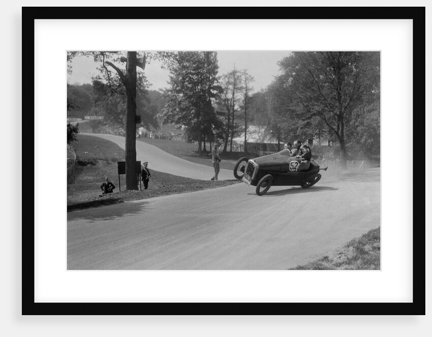 Austin 7 of B Sparrow about to crash, Donington Park Race Meeting, Leicestershire, 1933 by Bill Brunell