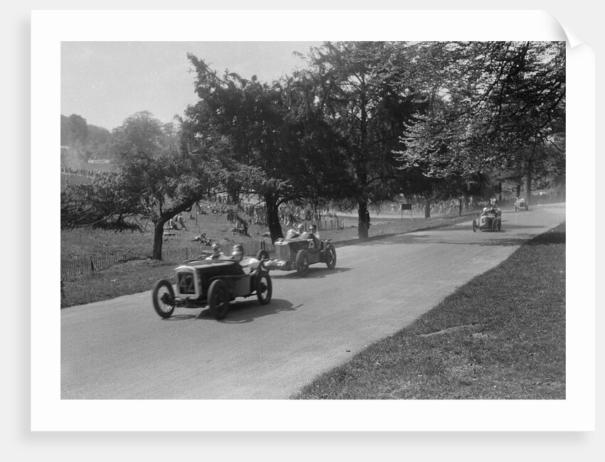 Austin Ulster leading a MG Magnette at Donington Park, Leicestershire, 1930s by Bill Brunell