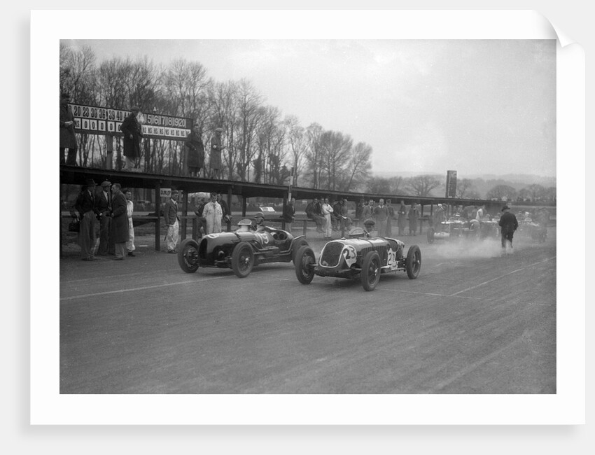 Riley and Alta racing at Donington Park, Leicestershire, c1930s by Bill Brunell