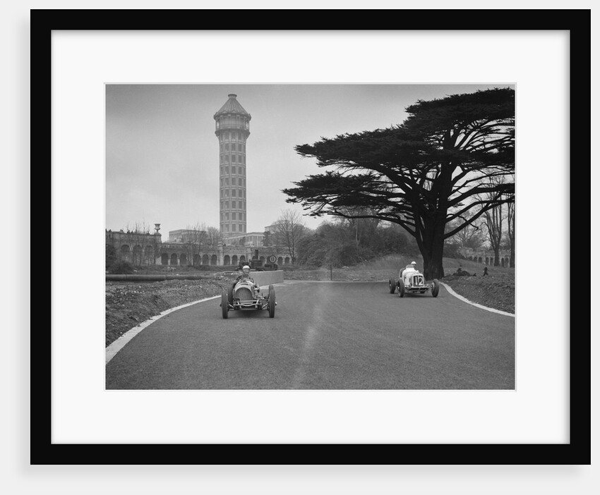 Riley of AD Whitworth and ERA of Arthur Dobson racing at Crystal Palace, London, 1939 by Bill Brunell