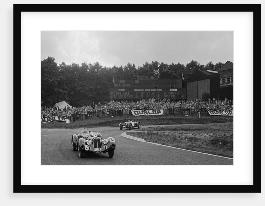 Alfa Romeo of Hugh Hunter leading a Riley at Crystal Palace, London, 1939 by Bill Brunell
