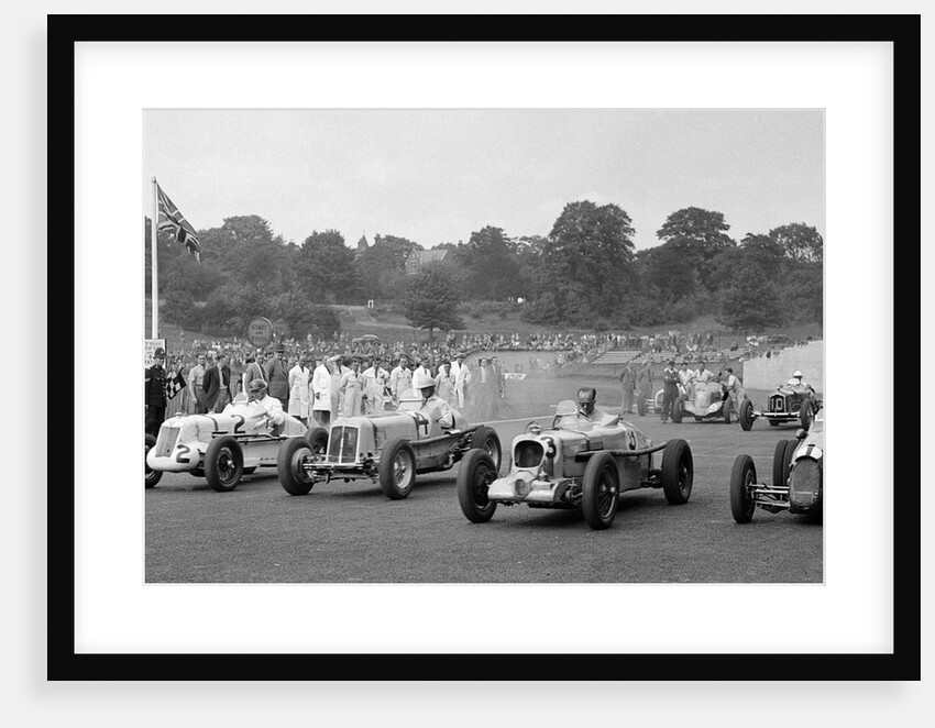 MG R type of Bill Esplen, ERA of Geg Parnell and MG of H Stuart-Wilton, Crystal Palace, 1939 by Bill Brunell
